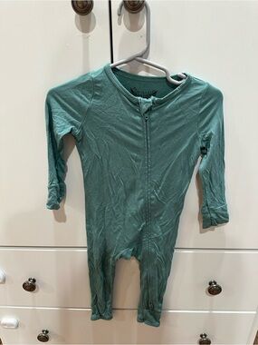 Free Birdees Teal Zip-Front One-Piece Romper